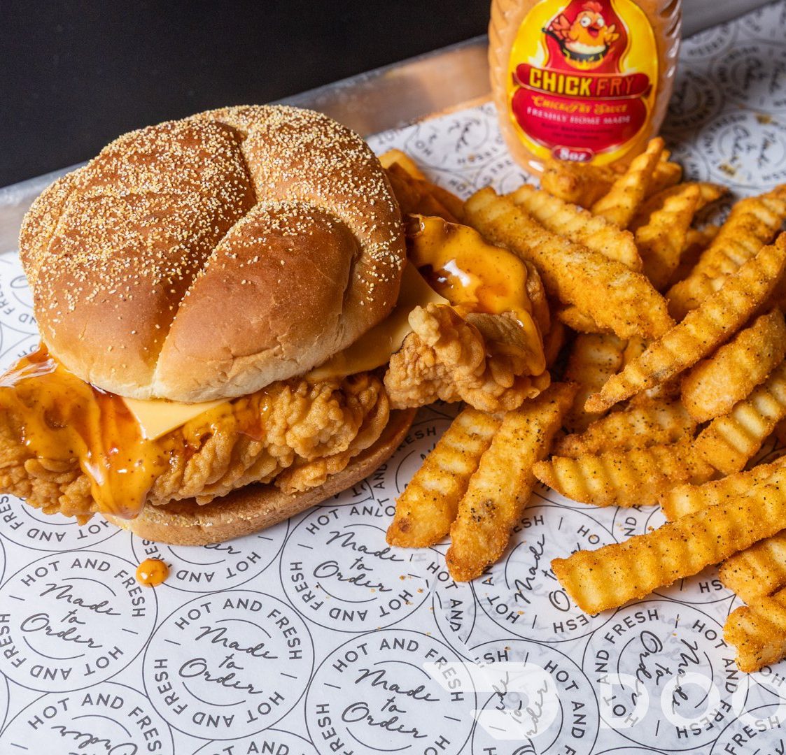 Crunchy Honey Hot Burger.