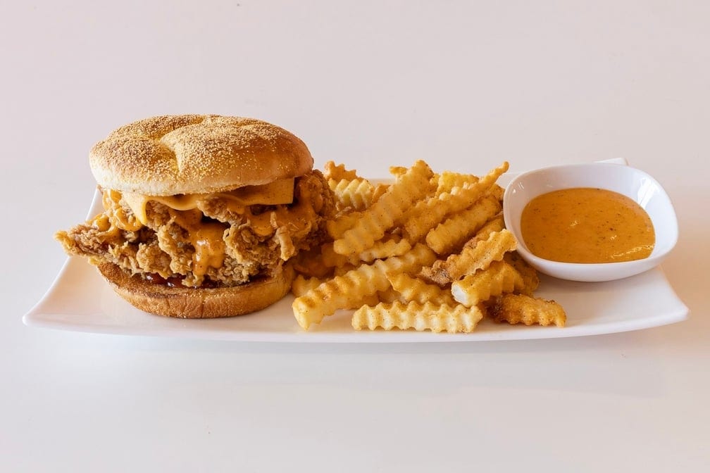Mighty Zinger with Fries.