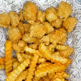 Pop Corn Chicken with Fries