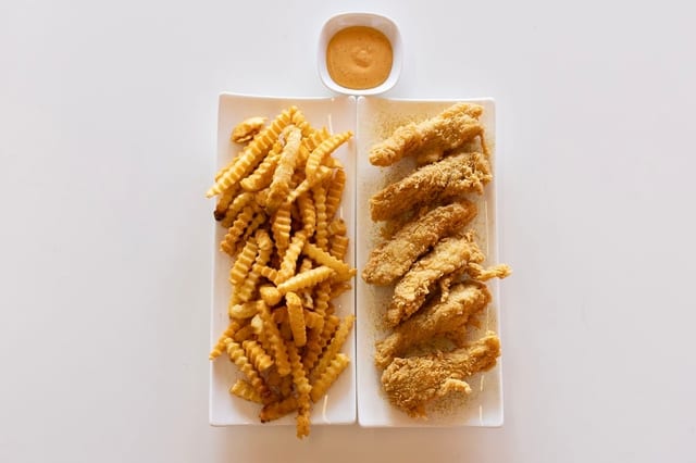 Tenders with ChickFry Seasoned Fries.
